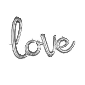 Balon Love argintiu