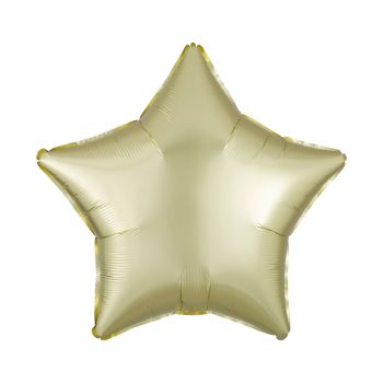 Balon stea galben satinat - 43 cm