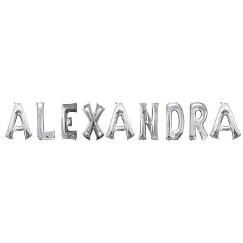 Baloane folie argintii nume ALEXANDRA
