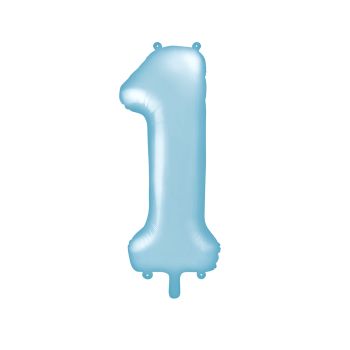 Balon bleu cifra 1 - 86 cm