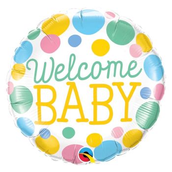 Balon de folie Welcome Baby- 45 cm