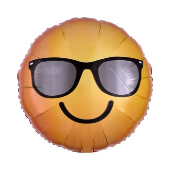 Balon Smiley cu ochelari - 43 cm