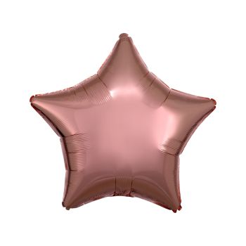 Balon stea roz gold - 45 cm