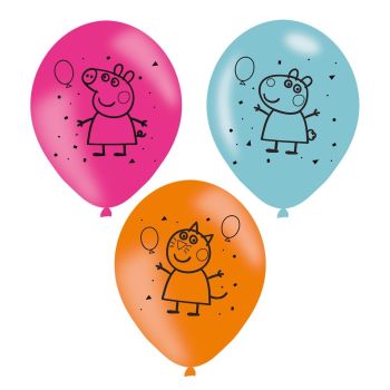6 baloane Peppa Pig - 23 cm