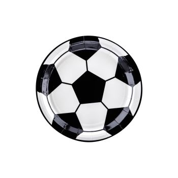 6 farfurii fotbal - 18 cm