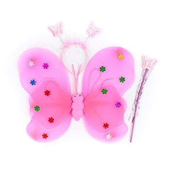 Aripi roz de fluture cu leduri