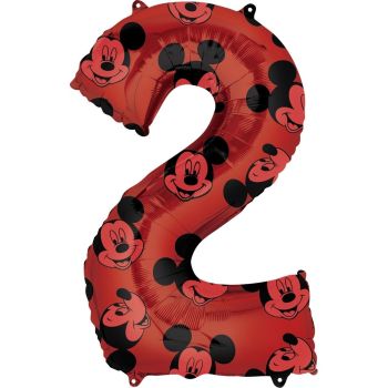 Balon cifra 2 cu Mickey - 66 cm