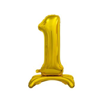 Balon decorativ cifra 1 auriu - 74 cm