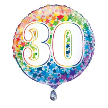 Balon multicolor 30 ani - 45 cm