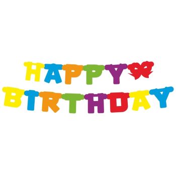 Banner colorat Happy Birthday - 160 cm