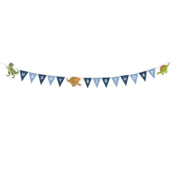 Banner Happy Birthday dinozauri - 180 x 9 cm