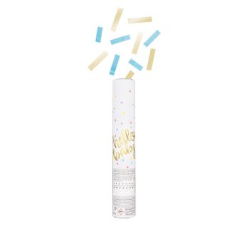 Tun 30 cm confetti fasii bleu și aurii