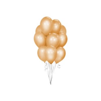 10 baloane aurii metalice - 30 cm