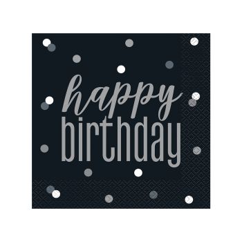 16 șervețele Happy Birthday - 33 x 33 cm
