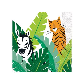 16 șervețele Safari - 33x33 cm