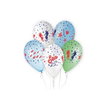 5 baloane cu tematică marină - 33 cm