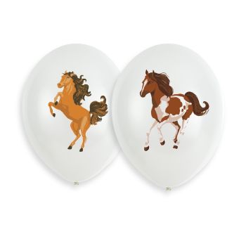 6 baloane Beautiful Horses - 27 cm
