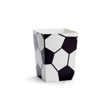 6 cutii popcorn fotbal - 7 x 12 cm