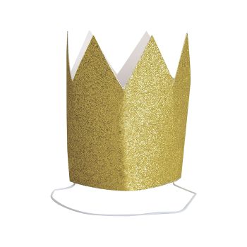 6 mini coroane aurii - 10 cm