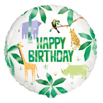 Balon alb Safari - 45 cm