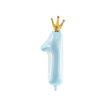 Balon bleu cifra 1 - 90 cm