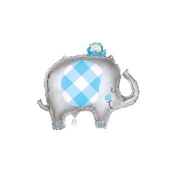 Balon elefant bleu - 73 cm