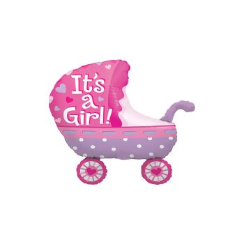 Balon folie figurina carucior It s a Girl 70 cm