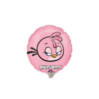 Balon mini folie Angry Birds roz 23 cm