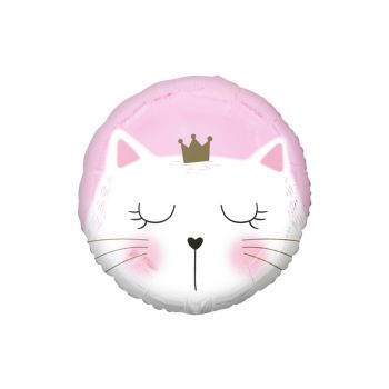 Balon pisică albă - 45 cm