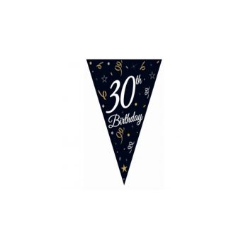 Banner stegulețe aniversare 30 ani - 28x270 cm