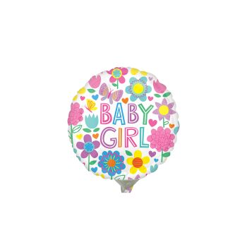 Mini balon baby girl - 10 cm