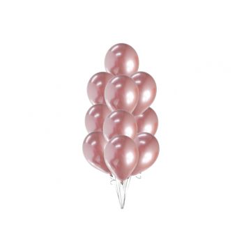 10 baloane roz gold - 30 cm
