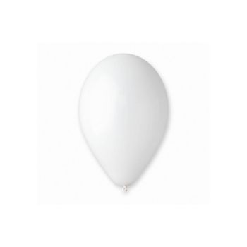 50 baloane albe Gemar - 25 cm