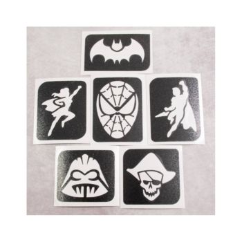 6 șabloane tatuaje temporare HERO - Grimas