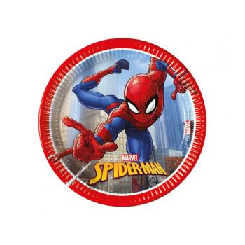 8 farfurii cu Spiderman - 20 cm