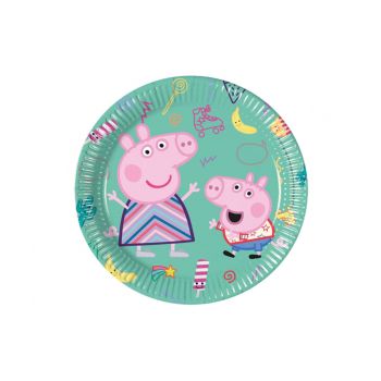 8 farfurii party Peppa Pig - 20 cm