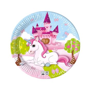 8 farfurii party Unicorn - 23 cm