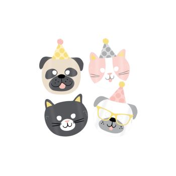 8 măști Hello Pets - 16 x 23 cm
