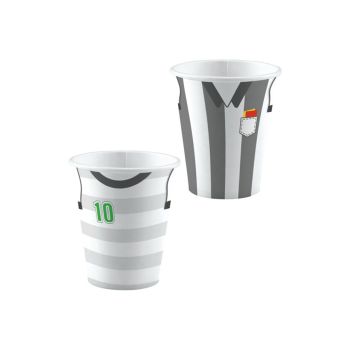 8 pahare cu tricouri fotbal - 250 ml