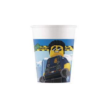 8 pahare party Lego City - 200 ml