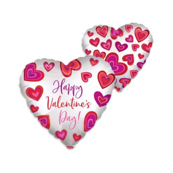 Balon Happy Valentine' s Day inimă - 45 cm