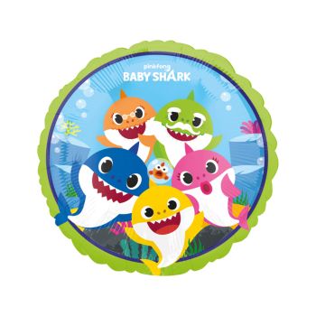 Balon rotund Baby Shark - 43 cm
