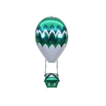 Balon verde cu căsuță zburătoare - 75 cm