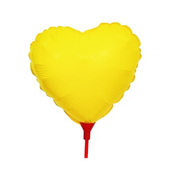 Mini balon inimă galbenă - 23 cm