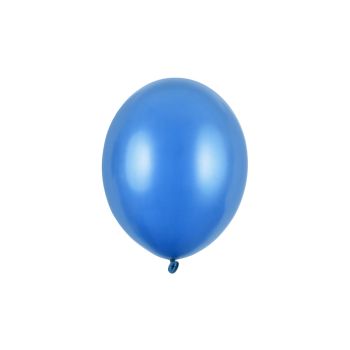 10 baloane albastru metalic - 27 cm