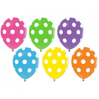 10 baloane colorate cu buline - 30 cm
