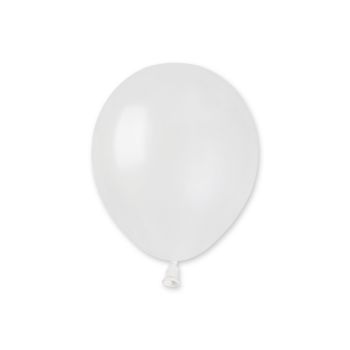 100 baloane alb perlat Gemar - 12 cm