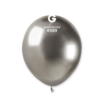 100 baloane argintii lucioase Gemar - 12 cm