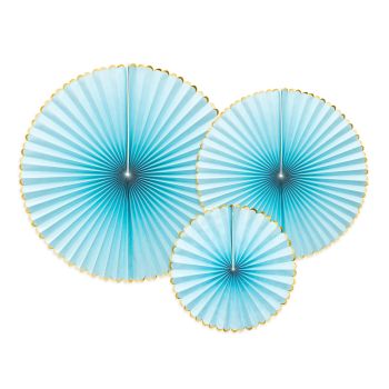 3 rozete decorative bleu