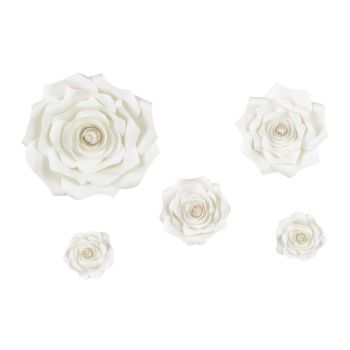 5 flori decorative light cream